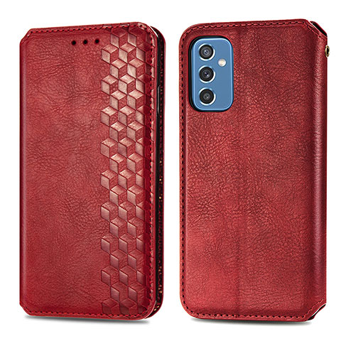 Handytasche Stand Schutzhülle Flip Leder Hülle S01D für Samsung Galaxy M52 5G Rot