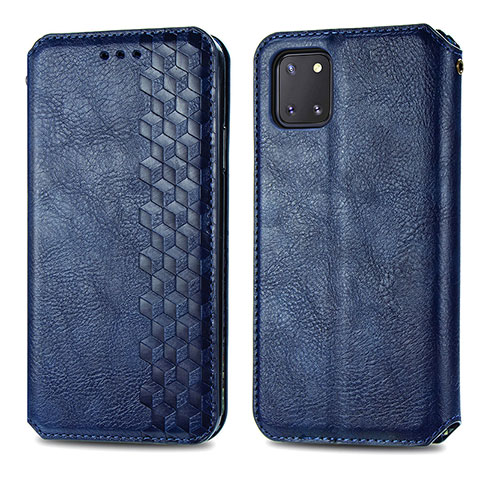 Handytasche Stand Schutzhülle Flip Leder Hülle S01D für Samsung Galaxy M60s Blau