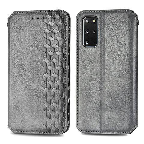 Handytasche Stand Schutzhülle Flip Leder Hülle S01D für Samsung Galaxy S20 Plus 5G Grau