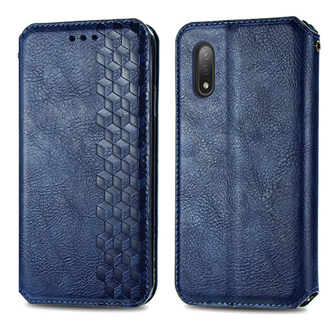 Handytasche Stand Schutzhülle Flip Leder Hülle S01D für Sony Xperia Ace II Blau