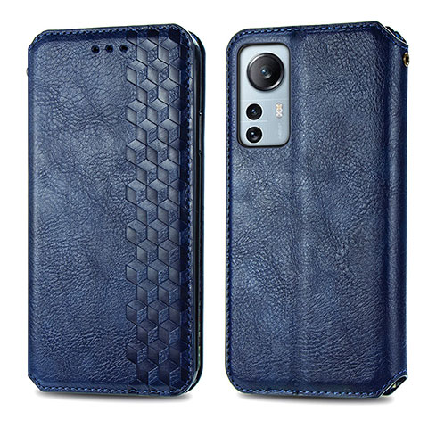 Handytasche Stand Schutzhülle Flip Leder Hülle S01D für Xiaomi Mi 12 5G Blau