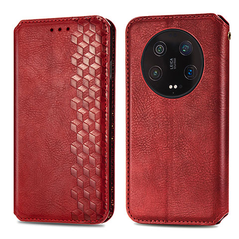 Handytasche Stand Schutzhülle Flip Leder Hülle S01D für Xiaomi Mi 13 Ultra 5G Rot