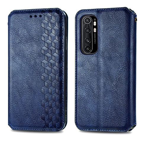 Handytasche Stand Schutzhülle Flip Leder Hülle S01D für Xiaomi Mi Note 10 Lite Blau