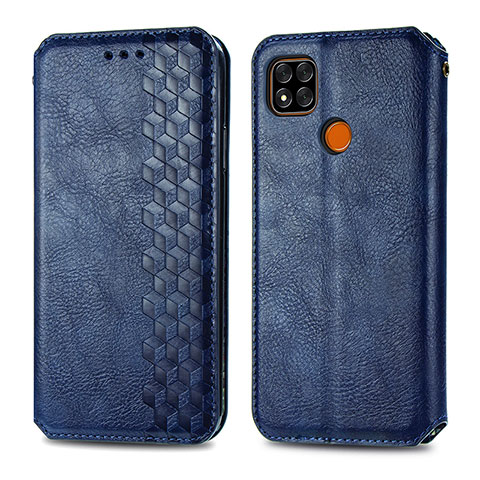 Handytasche Stand Schutzhülle Flip Leder Hülle S01D für Xiaomi POCO C31 Blau