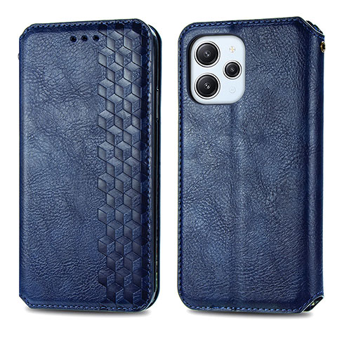 Handytasche Stand Schutzhülle Flip Leder Hülle S01D für Xiaomi Redmi 12 4G Blau