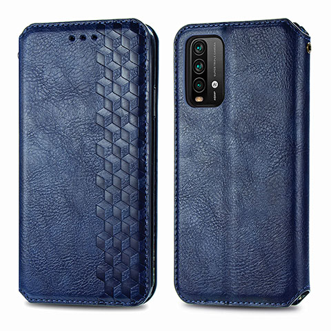 Handytasche Stand Schutzhülle Flip Leder Hülle S01D für Xiaomi Redmi 9 Power Blau