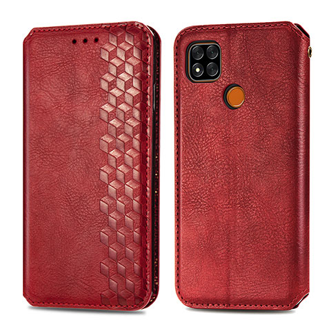 Handytasche Stand Schutzhülle Flip Leder Hülle S01D für Xiaomi Redmi 9C Rot