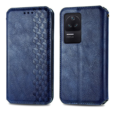 Handytasche Stand Schutzhülle Flip Leder Hülle S01D für Xiaomi Redmi K40S 5G Blau