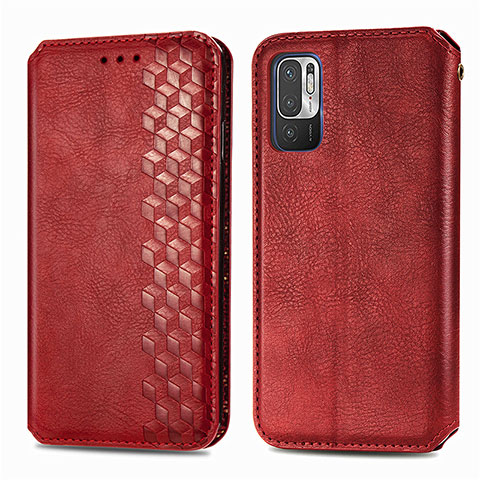 Handytasche Stand Schutzhülle Flip Leder Hülle S01D für Xiaomi Redmi Note 10 JE 5G Rot