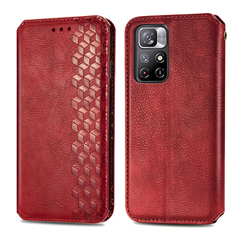 Handytasche Stand Schutzhülle Flip Leder Hülle S01D für Xiaomi Redmi Note 11S 5G Rot