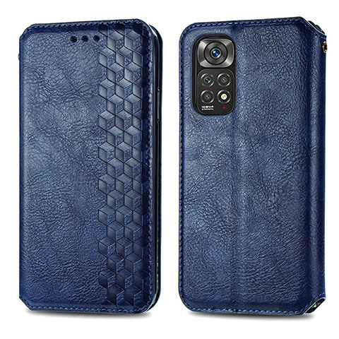 Handytasche Stand Schutzhülle Flip Leder Hülle S01D für Xiaomi Redmi Note 12 Pro 4G Blau