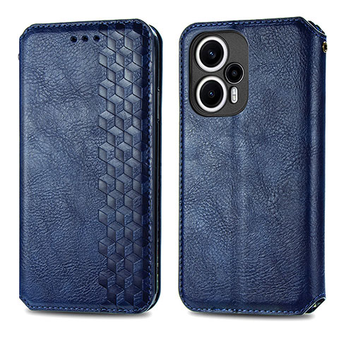 Handytasche Stand Schutzhülle Flip Leder Hülle S01D für Xiaomi Redmi Note 12 Turbo 5G Blau