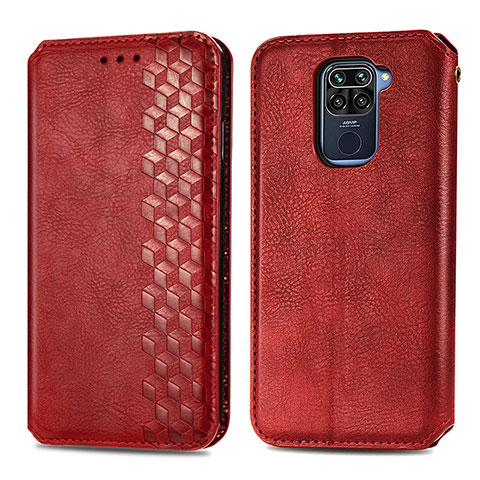 Handytasche Stand Schutzhülle Flip Leder Hülle S01D für Xiaomi Redmi Note 9 Rot