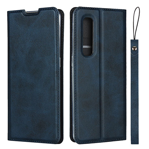 Handytasche Stand Schutzhülle Flip Leder Hülle S02 für Oppo Find X2 Pro Blau