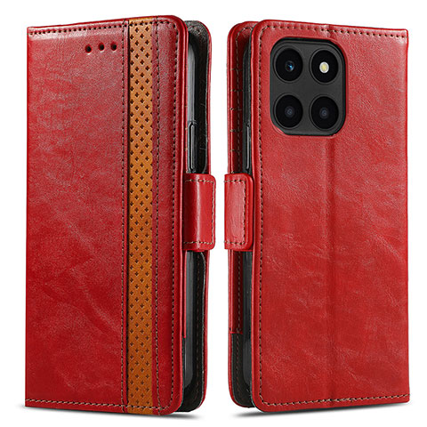 Handytasche Stand Schutzhülle Flip Leder Hülle S02D für Huawei Honor X6a Rot