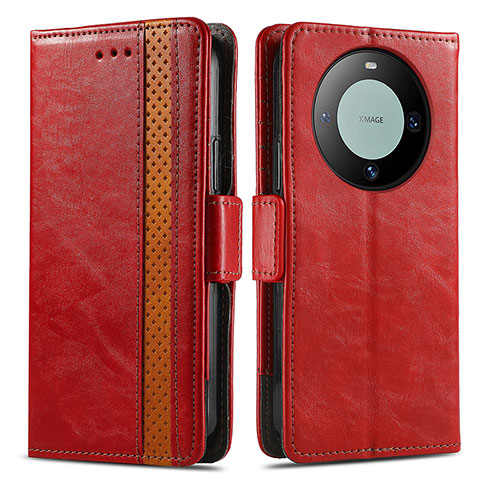 Handytasche Stand Schutzhülle Flip Leder Hülle S02D für Huawei Mate 60 Rot