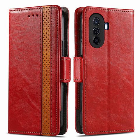 Handytasche Stand Schutzhülle Flip Leder Hülle S02D für Huawei Nova Y70 Rot