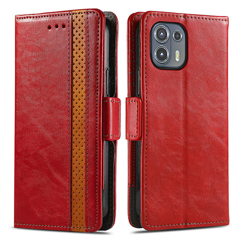 Handytasche Stand Schutzhülle Flip Leder Hülle S02D für Motorola Moto Edge 20 Lite 5G Rot