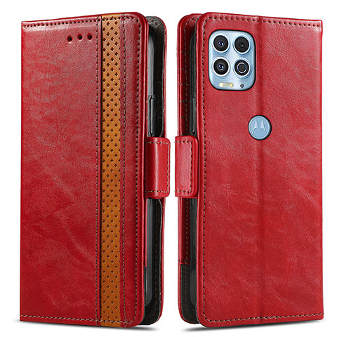 Handytasche Stand Schutzhülle Flip Leder Hülle S02D für Motorola Moto Edge S 5G Rot