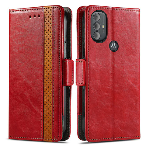 Handytasche Stand Schutzhülle Flip Leder Hülle S02D für Motorola Moto G Play (2023) Rot