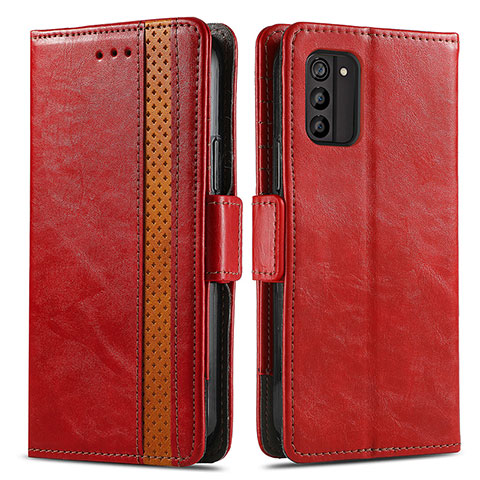 Handytasche Stand Schutzhülle Flip Leder Hülle S02D für Nokia G100 Rot