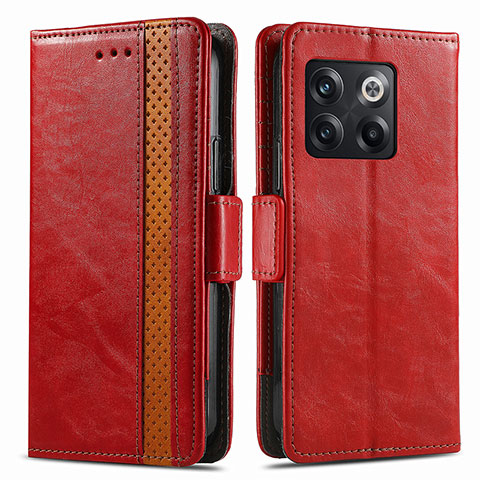 Handytasche Stand Schutzhülle Flip Leder Hülle S02D für OnePlus 10T 5G Rot