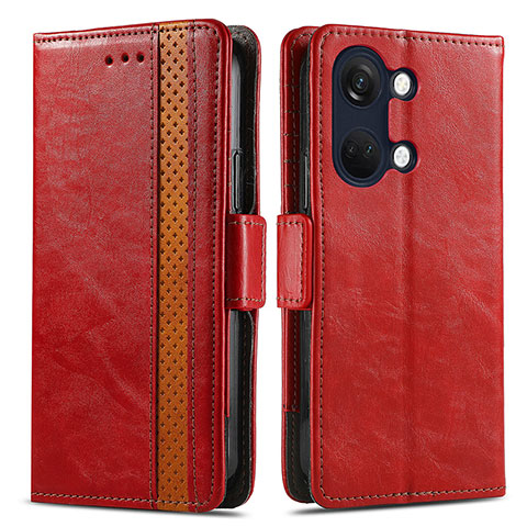 Handytasche Stand Schutzhülle Flip Leder Hülle S02D für OnePlus Nord 3 5G Rot