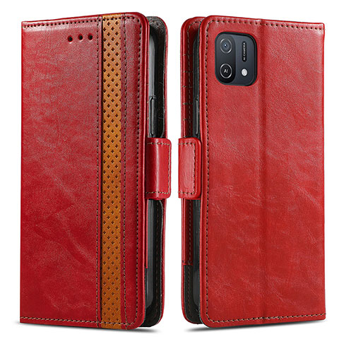 Handytasche Stand Schutzhülle Flip Leder Hülle S02D für Oppo A16e Rot