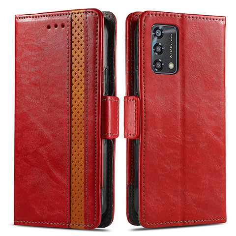 Handytasche Stand Schutzhülle Flip Leder Hülle S02D für Oppo A74 4G Rot