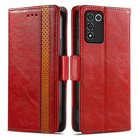 Handytasche Stand Schutzhülle Flip Leder Hülle S02D für Oppo K9S 5G Rot