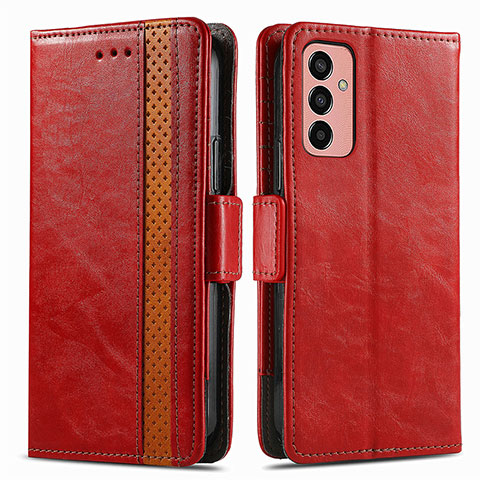 Handytasche Stand Schutzhülle Flip Leder Hülle S02D für Samsung Galaxy M13 4G Rot
