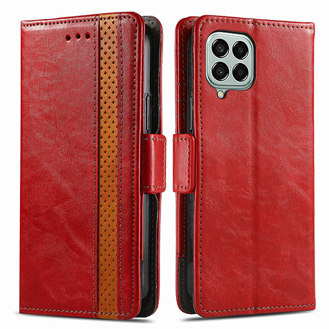 Handytasche Stand Schutzhülle Flip Leder Hülle S02D für Samsung Galaxy M33 5G Rot