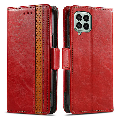 Handytasche Stand Schutzhülle Flip Leder Hülle S02D für Samsung Galaxy M53 5G Rot