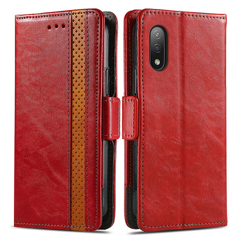 Handytasche Stand Schutzhülle Flip Leder Hülle S02D für Sony Xperia Ace II SO-41B Rot