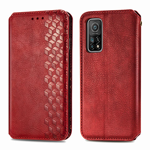 Handytasche Stand Schutzhülle Flip Leder Hülle S02D für Xiaomi Mi 10T 5G Rot