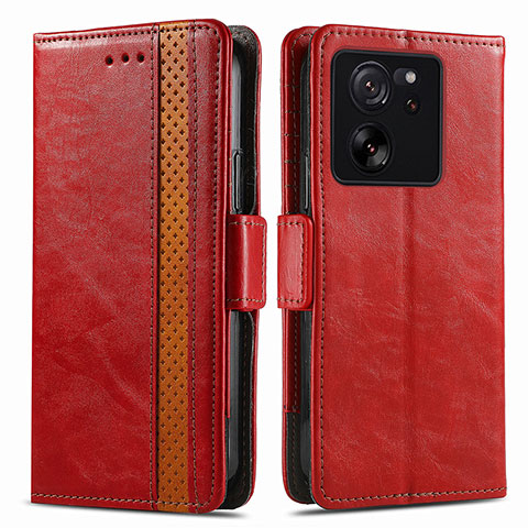 Handytasche Stand Schutzhülle Flip Leder Hülle S02D für Xiaomi Mi 13T 5G Rot