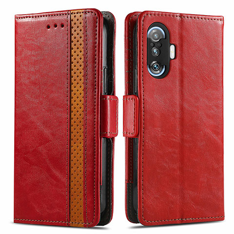 Handytasche Stand Schutzhülle Flip Leder Hülle S02D für Xiaomi Poco F3 GT 5G Rot