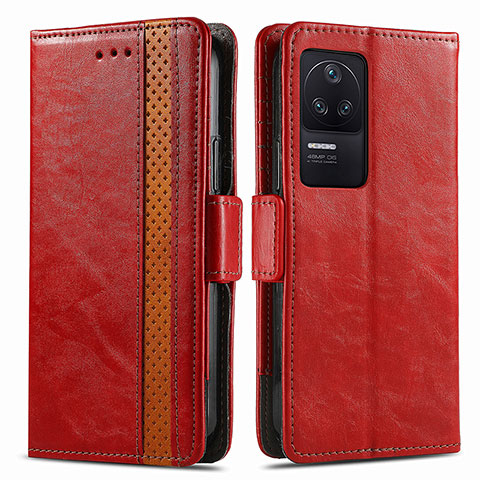 Handytasche Stand Schutzhülle Flip Leder Hülle S02D für Xiaomi Poco F4 5G Rot