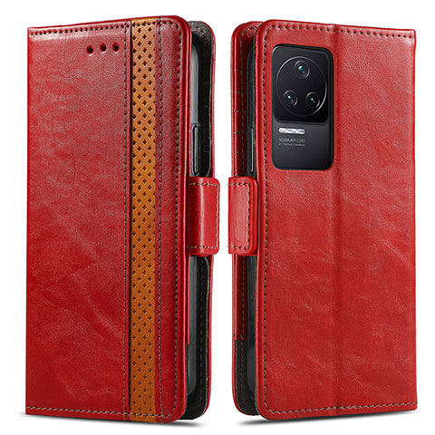 Handytasche Stand Schutzhülle Flip Leder Hülle S02D für Xiaomi Redmi K50 5G Rot