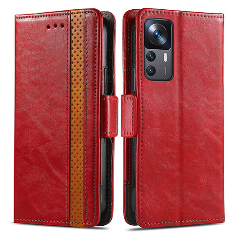 Handytasche Stand Schutzhülle Flip Leder Hülle S02D für Xiaomi Redmi K50 Ultra 5G Rot