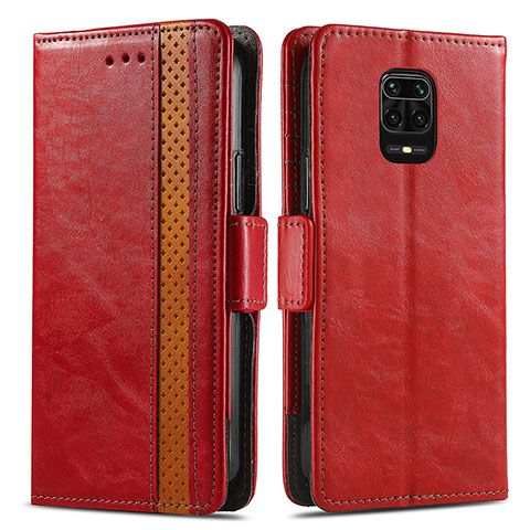 Handytasche Stand Schutzhülle Flip Leder Hülle S02D für Xiaomi Redmi Note 9 Pro Rot