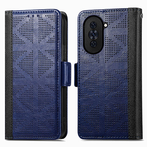 Handytasche Stand Schutzhülle Flip Leder Hülle S03D für Huawei Nova 10 Pro Blau