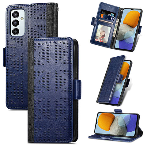 Handytasche Stand Schutzhülle Flip Leder Hülle S03D für Samsung Galaxy F23 5G Blau