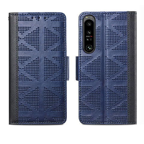 Handytasche Stand Schutzhülle Flip Leder Hülle S03D für Sony Xperia 1 IV Blau