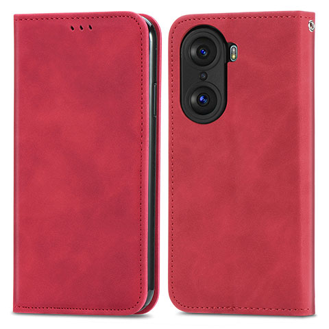 Handytasche Stand Schutzhülle Flip Leder Hülle S04D für Huawei Honor 60 5G Rot