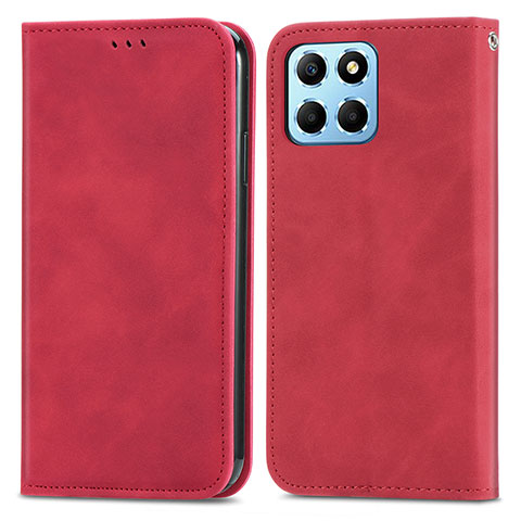 Handytasche Stand Schutzhülle Flip Leder Hülle S04D für Huawei Honor X6 5G Rot