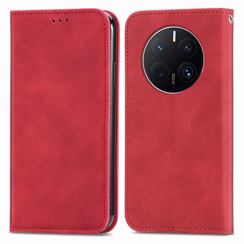 Handytasche Stand Schutzhülle Flip Leder Hülle S04D für Huawei Mate 50 Pro Rot