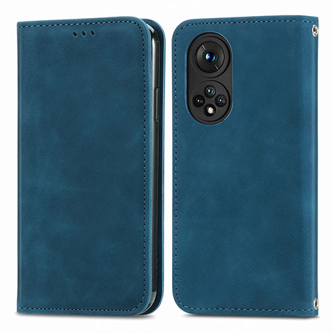 Handytasche Stand Schutzhülle Flip Leder Hülle S04D für Huawei Nova 9 Pro Blau