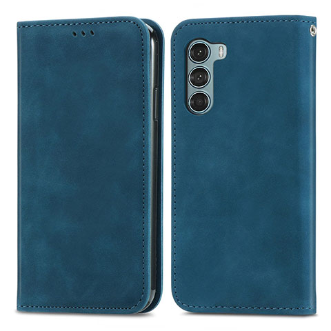 Handytasche Stand Schutzhülle Flip Leder Hülle S04D für Motorola Moto Edge S30 5G Blau