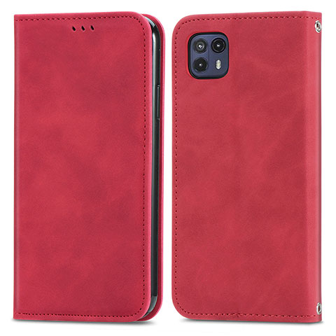 Handytasche Stand Schutzhülle Flip Leder Hülle S04D für Motorola Moto G50 5G Rot